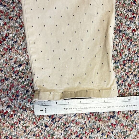Tommy Hilfiger Hampton Tan "H" Pattern Stretch Slim Leg Chino Pants Size 16 - Picture 16 of 16